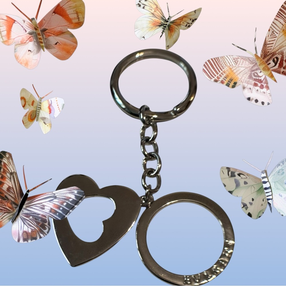 Silver Heart Keychain